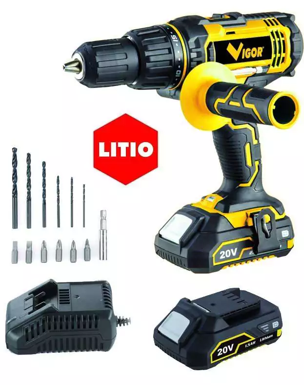 Scopri di più sull'articolo Trapano avvitatore Vigor percussione 20v VI-T20