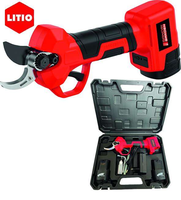 Scopri di più sull'articolo FORBICI P/POTATURA SANDRI SG-FP 32 2 BATT 16,8V 2AH